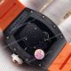 2017 Replica Richard Mille RM 052 Watch Black plated Skull Dial Orange rubber  (4)_th.jpg